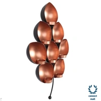 Decorative Leaf Eye Shaped Iron Wall Sconce Hanging Holder For Home Decors in this light lends a touch of tradition to your home decor  - Metal , Tea Light Candle Holder, Pack of1